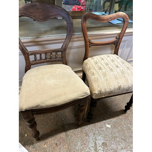 576 - 2 VICTORIAN BALLOON BACK DINING CHAIRS