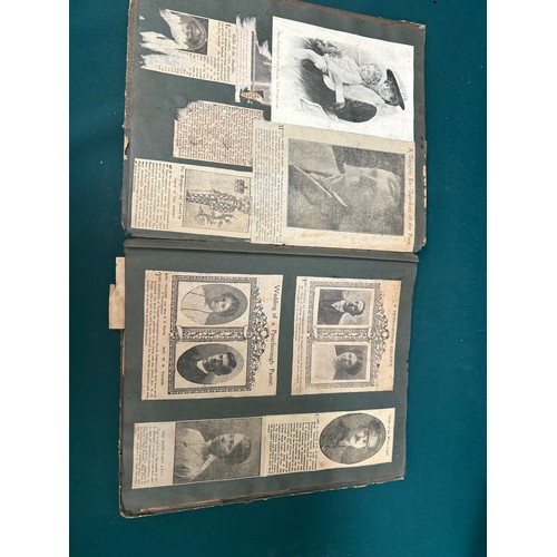 184D - Local Interest - Peterborough. An early 2Oth Century Scrapbook album with newspaper cuttings related... 