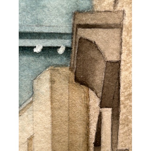 144E - Peter Venables - late 20th / 21st Century . Original watercolour of a Venetian canal with godola. Fr... 