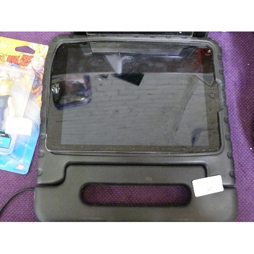 62 - AN IPAD IN PROTECTIVE CASE PLUS ANOTHER TABLET BY ULAK