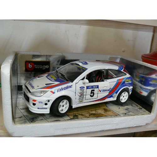 82 - A BURAGO FORD FOCUS WRC MODEL IN DISPLAY BOX