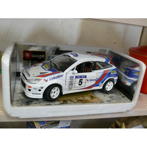 82 - A BURAGO FORD FOCUS WRC MODEL IN DISPLAY BOX