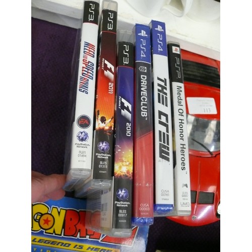 114 - 2 X PS2, 3 X PS3, 2 X PS4 INCLUDING  THE CREW (SEALED) ABD DRIVECLUB (SEALED)