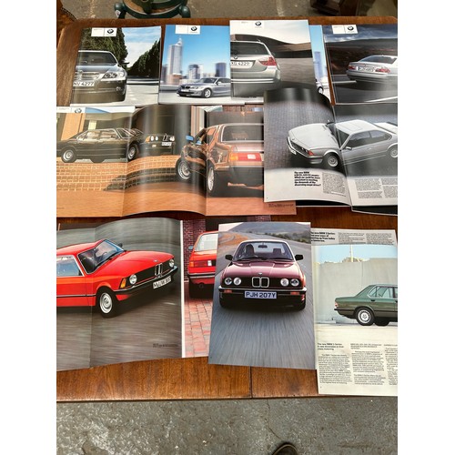 176 - Automobilia Ephemera: BMW 15 X Car Brochures including 1979 range of vehicles, 1982 fpr 728i. 732i, ... 