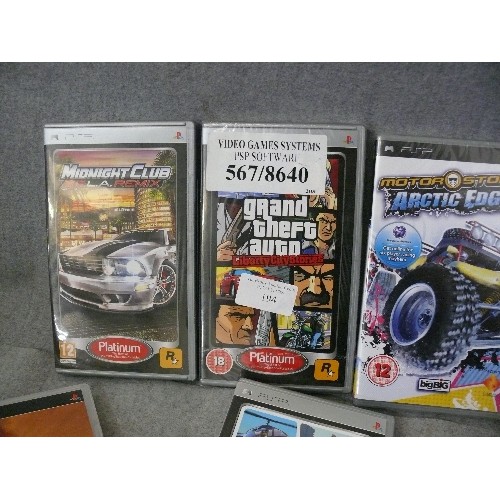 194 - 7 X PS2 GAMES -  2 ARE SEALED  MOTORSTORM ARCTIC EDGE AND GRAND THEFT AUTO LIBERTY CITY STORIES