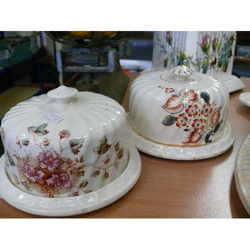 263 - 5 VICTORIAN CERAMIC CHEESE DISHES