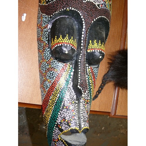 318 - AFRICAN TRIBAL MASK WITH SNAKE DESIGN