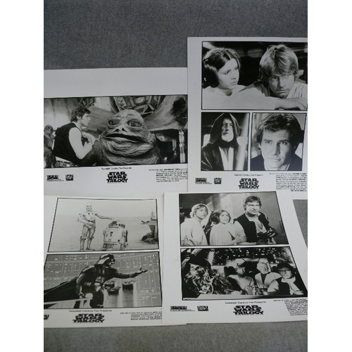 347 - APPOXIMATELY 75 BLACK & WHITE PRESS PHOTOS TO INCLUDE STAR TREK AND STAR WARS