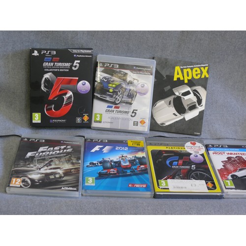 66 - A SELECTION OF PLAYSTATION 3 GAMES TO INCLUDE GRAN TURISMO 5, FAST AND FURIOUS SHOWDOWN, NEED FOR SP... 