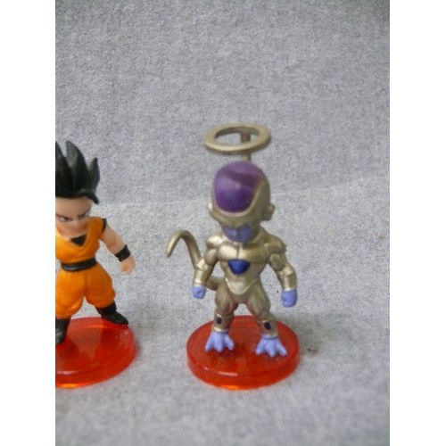 131 - 5 SMALL DRAGONBALL Z FIGURINES WTH RED BASES