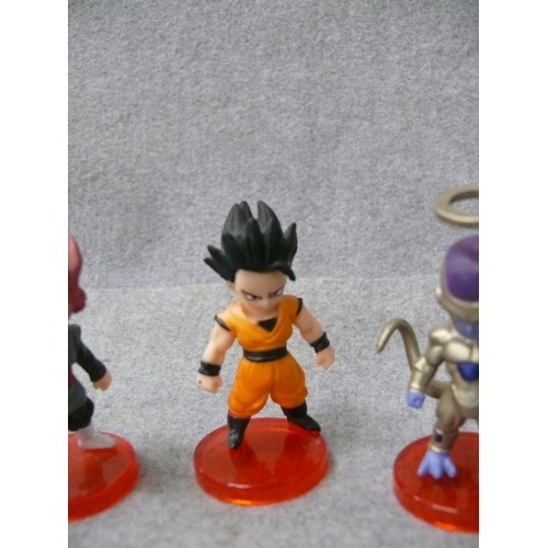 131 - 5 SMALL DRAGONBALL Z FIGURINES WTH RED BASES