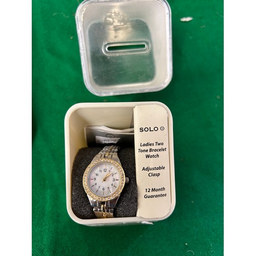 41 - SOLO LADIES TWO TONE BRACELET WATCH WITH INSTRUCTIONS IN BOX