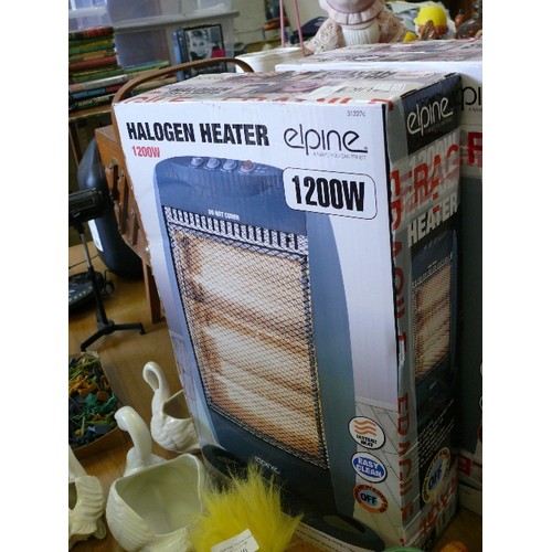 541 - TWO HALOGEN HEATERS 1200w WITH BOXES