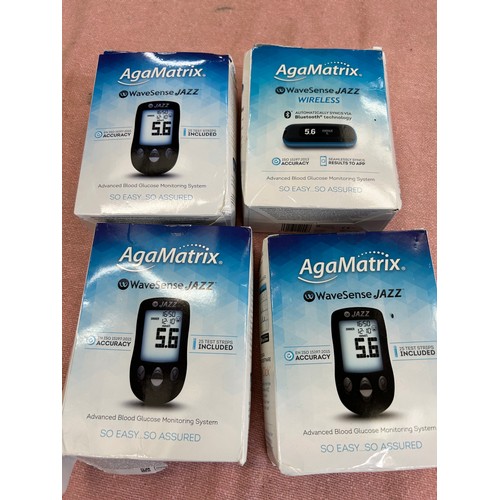 566 - 4 BOXED AGA MATRIX BLOOD CLUCOSE MONITORING SYSTEMS