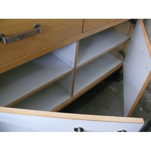 440 - AN IKEA VARDE FREESTANDING KITCHEN UNIT WITH DRAWERS AND CUPBOARD