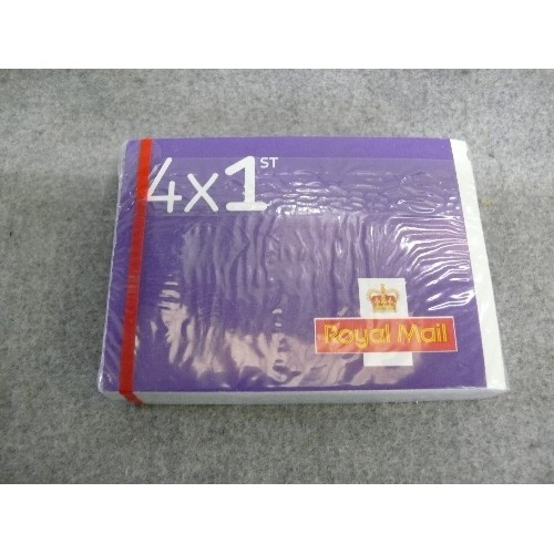 11 - SEALED PACK OF 50 BOOKS OF 4 X 1ST CLASS STAMPS (200 IN TOTAL). RETAIL £270 GUARANTEED GENUINE