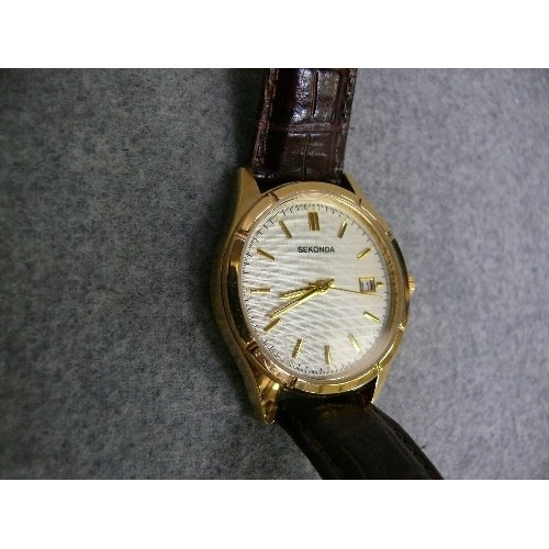 39 - A NEVER WORN SEKONDA GENT'S WRIST WATCH WITH DATE