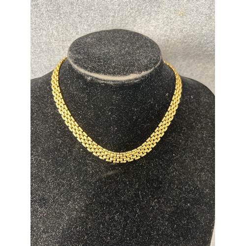 23 - VINTAGE MULTI-LINK GOLD PLATED NECKLACE BY NAPIER - 16 INCHES LONG