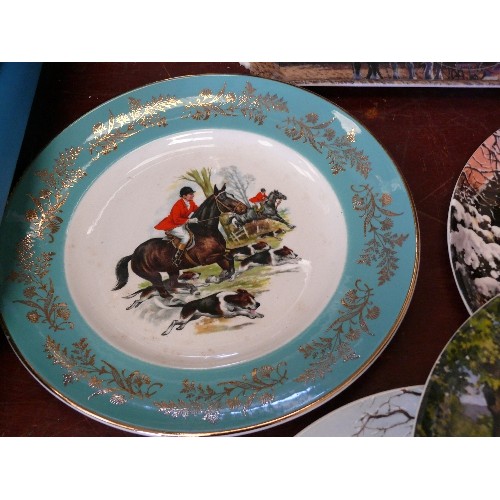 292 - A COLLECTION OF HORSE PLATES ETC MOSTLY SPODE