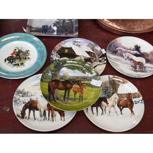 292 - A COLLECTION OF HORSE PLATES ETC MOSTLY SPODE