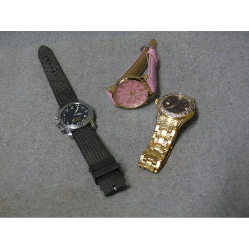 325 - 3 LARGE GOOD QUALITY WRIST WATCHES, 1 BY INGERSOLL