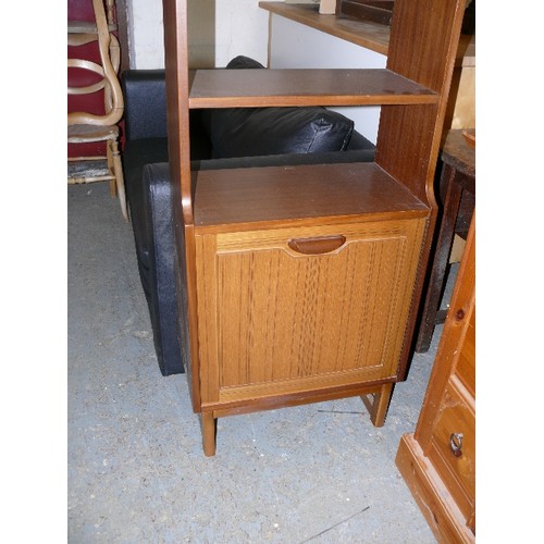 459 - A RETRO CABINET WTH 3 SHELVES AND A CUPBOARD