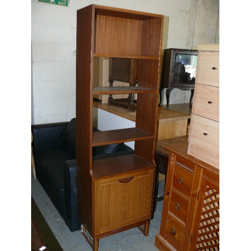 459 - A RETRO CABINET WTH 3 SHELVES AND A CUPBOARD