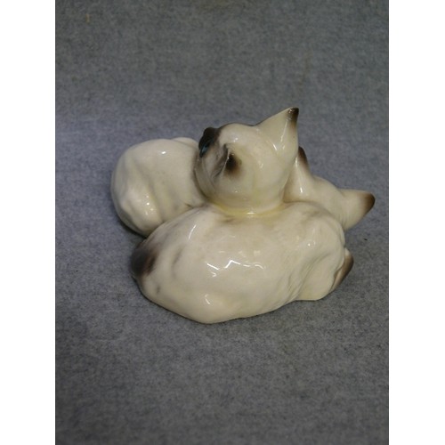 7 - ROYAL DOULTON SIAMESE KITTENS