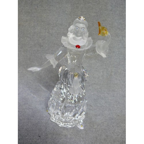 10 - A BEAUTIFUL SWAROVSKI CRYSTAL FIGURINE 'MASQUERADE COLUMBINE' WITH ORIGINAL BOX AND CERTIFICATE OF A... 