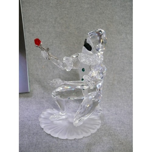 16 - A BEAUTIFUL SWAROVSKI CRYSTAL FIGURINE 'MASQUERADE HARLEQUIN' WITH ORIGINAL BOX AND CERTIFICATE OF A... 