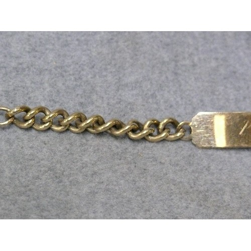 18 - A 9ct GOLD I.D. BRACELET BY William Joseph Spencer BIRMINGHAM  1899 WEIGHT 41.39gr