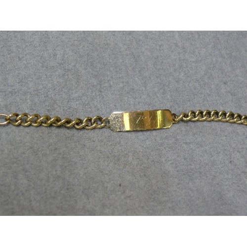 18 - A 9ct GOLD I.D. BRACELET BY William Joseph Spencer BIRMINGHAM  1899 WEIGHT 41.39gr