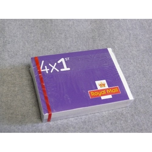 51 - SEALED PACK OF 50 BOOKS OF 4 X 1ST CLASS STAMPS (200 IN TOTAL). RETAIL £270 GUARANTEED GENUINE