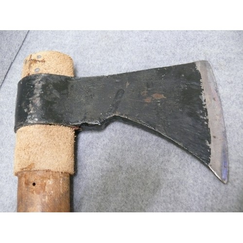 38 - A NORTH AMERICAN NATIVE INDIAN`S TOMAHAWK,  HEAVY AND SHARP. 
NOT FOR SALE TO UNDER EIGHTEENS