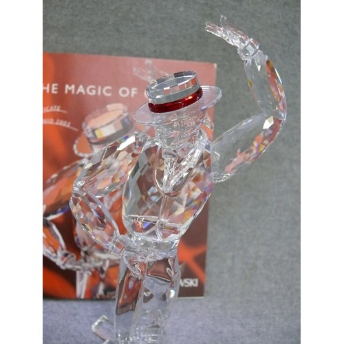 14 - A BEAUTIFUL SWAROVSKI CRYSTAL FIGURINE 'MAGIC OF DANCE ANTONIO' WITH ORIGINAL BOX AND CERTIFICATE OF... 