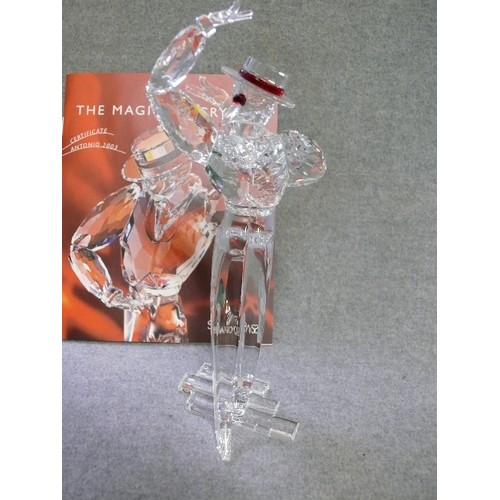 14 - A BEAUTIFUL SWAROVSKI CRYSTAL FIGURINE 'MAGIC OF DANCE ANTONIO' WITH ORIGINAL BOX AND CERTIFICATE OF... 