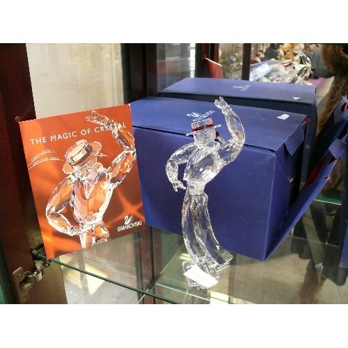 14 - A BEAUTIFUL SWAROVSKI CRYSTAL FIGURINE 'MAGIC OF DANCE ANTONIO' WITH ORIGINAL BOX AND CERTIFICATE OF... 