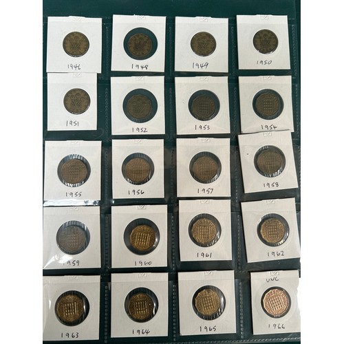 20 - A very good collection of threepence coins from 1911 to 1970, complete run to include a rare 1927 lo... 