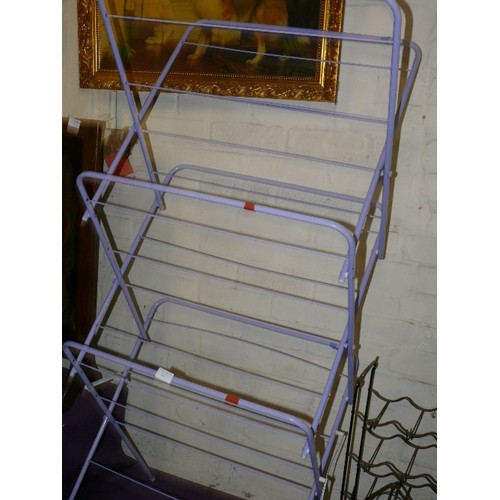 169 - A PURPLE CLOTHES AIRER