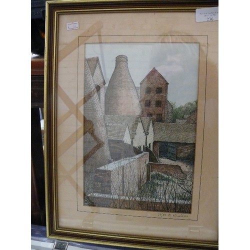 236 - A FRAMED AND GLAZED LIMITED EDITION PRINT SIGNED M. WHEALDON 19/50