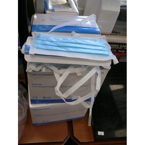 284 - 6 NEW BOXES OF FLUID RESISTANT SURGICAL MASKS