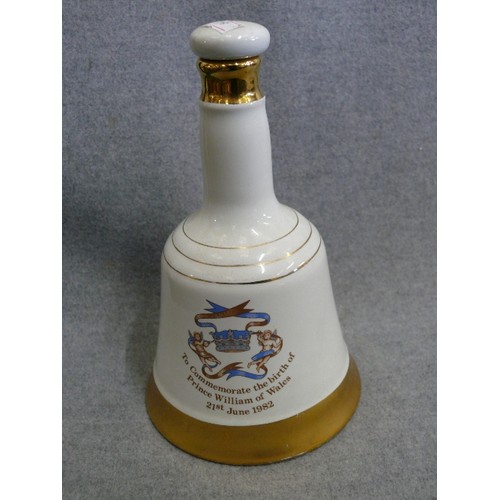 298 - A WADE WHISKY BELL TO COMMEMORATE THE BIRTH OF PRINCE WILLIAM OF WALES