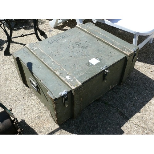 351 - LARGE WOODEN MILITARY BOX