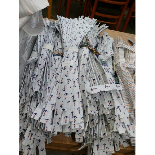 385 - A LARGE QUANTITY OF READY MADE NAUTICAL THEME STRAPS/HANDLES FOR TOTE BAGS ETC