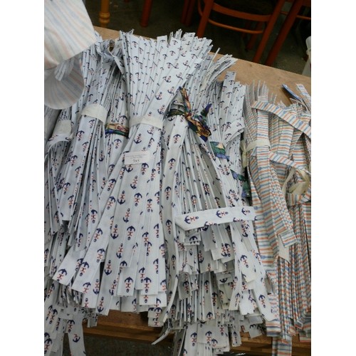 385 - A LARGE QUANTITY OF READY MADE NAUTICAL THEME STRAPS/HANDLES FOR TOTE BAGS ETC