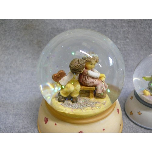 91 - A ROSINA WACHTMEISTER SERAFINO SNOW GLOBE BY GOEBEL PLUS 2 FURTHER SNOWGLOBES NINA MARCO ALSO BY GOE... 