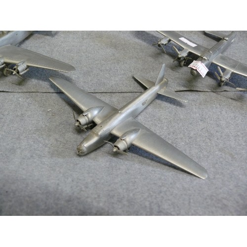 106 - 3 HEAVY GOOD QUALITY AEROPLANE MODELS - LANCASTER, HALIFAX AND WELLINGTON