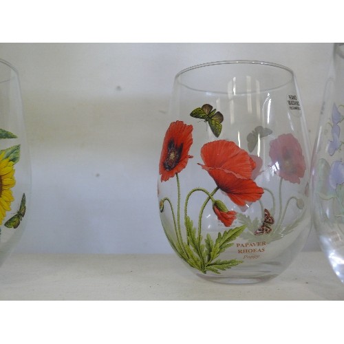 107 - A SET OF 4 PORTMEIRION BOTANICAL GARDEN LARGE TUMBLERS