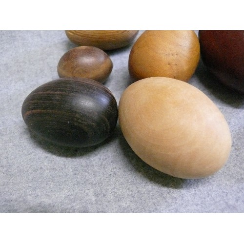 85 - A COLLECTION OF VERY NICE WOODEN EGGS