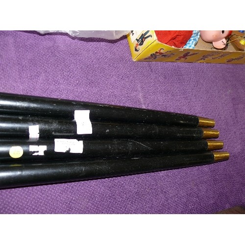 78 - A SET OF 4 RETRO BLACK WOODEN LEGS